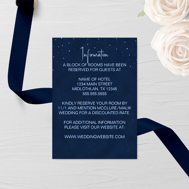 Starry Night Wedding Enclosure Card (Creator Uploaded)
