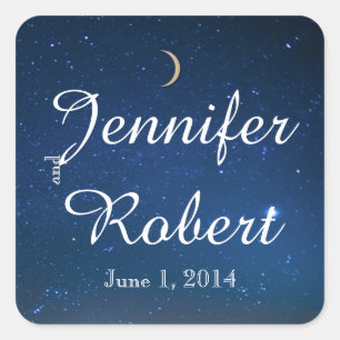 Starry Night Wedding Envelope Seal