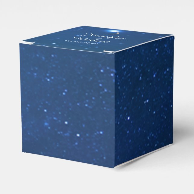 Starry Night Wedding Favour Box (Front Side)