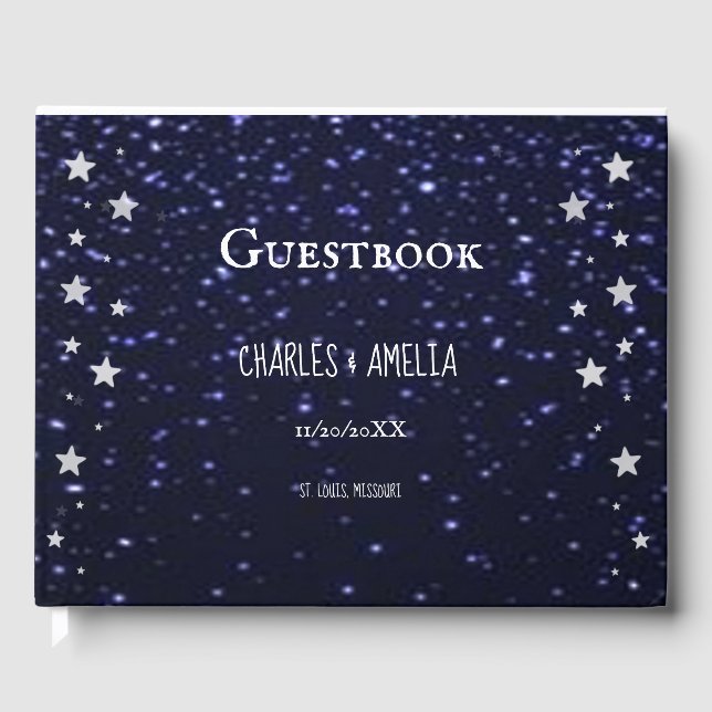 Starry Night Wedding Guestbook (Front)