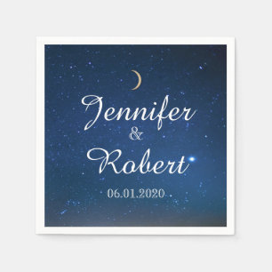 Starry Night Wedding Napkin