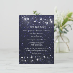 Starry Night Wedding Rehearsal Dinner Invitation