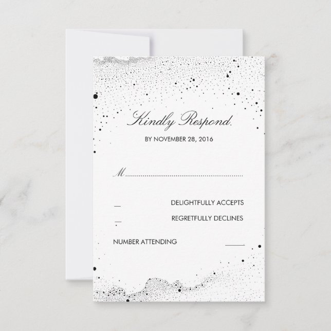 Starry Night Wedding RSVP (Front)