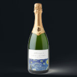 Starry Night wedding Sparkling Wine Label<br><div class="desc">Starry Night wedding sparkling wine Label</div>