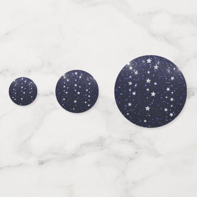 Starry Night Wedding Table Confetti (Fronts)