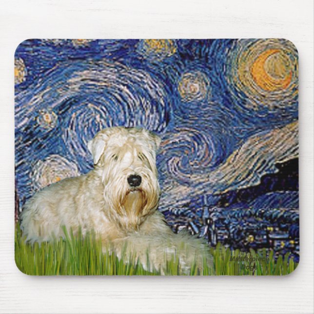 Starry Night - Wheaten Terrier 1 Mouse Mat (Front)