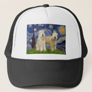 Starry Night - Wheaten Terriers (two) Trucker Hat