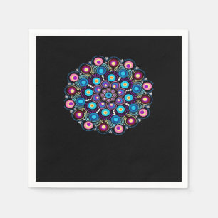 Starry Night Whimsigoth Dot Mandala Napkin