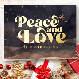 Starry Night Winter Sky Modern Elegant Chic Foil Holiday Postcard