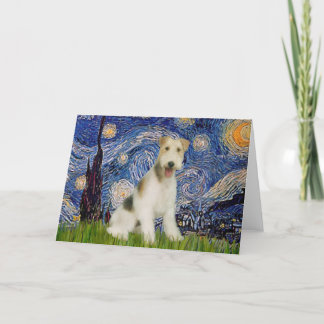 Starry Night - Wire Fox Terrier (M) Card