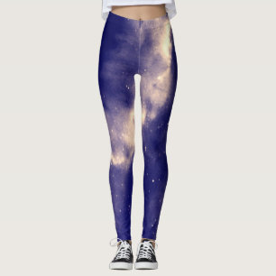 Starry night with galaxy leggings