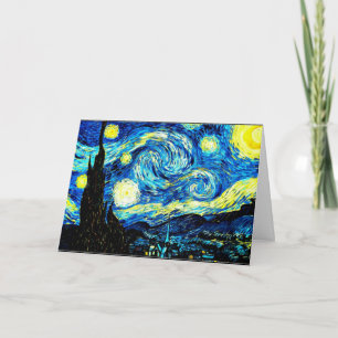 Starry Night, world famous painting by van Gogh Card