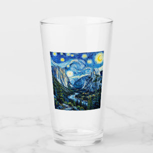 Starry Night Yosemite National Park Glass