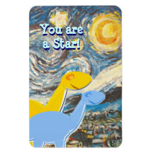 Starry Night You are a Star Cute Dinos Magnet