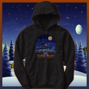 Starry Nights and Cabin Light Retro Sunset Hoodie