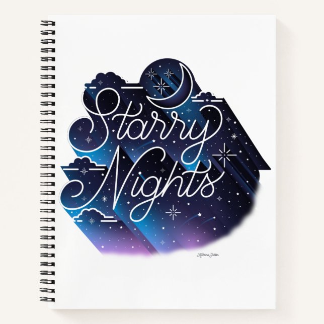 Starry Nights Sketchbook / Blank / 8.5x11 Notebook (Front)