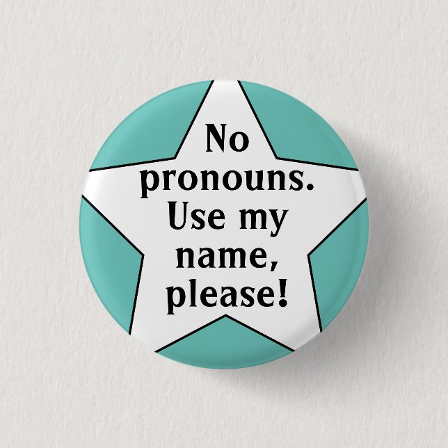Starry No Pronouns/Use My Name 3 Cm Round Badge (Front)