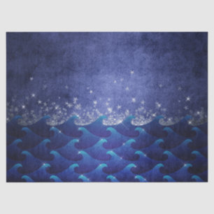 Starry Ocean Night Decoupage Tissue Paper