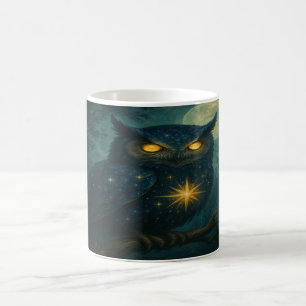 Starry Owl – Moonlit Forest Guardian Coffee Mug