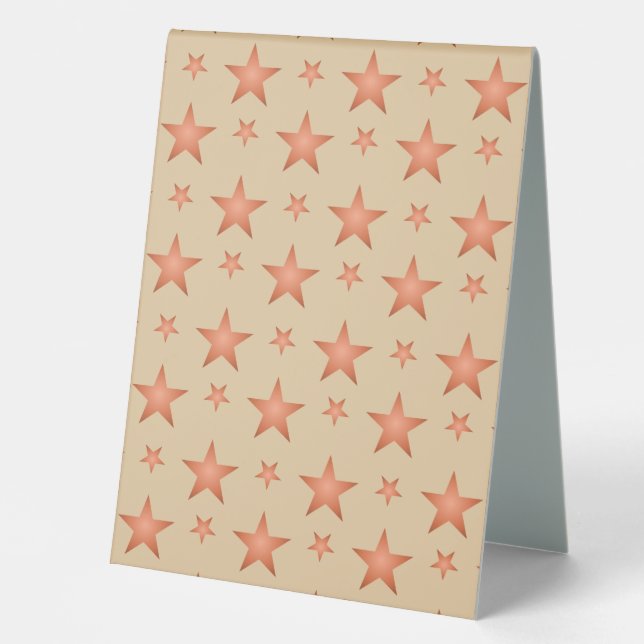 Starry pattern in gradient terracotta orange  (Front)
