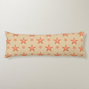 Starry pattern in gradient terracotta orange body cushion