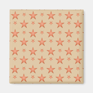 Starry pattern in gradient terracotta orange  magnet