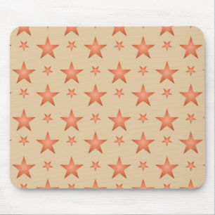 Starry pattern in gradient terracotta orange  mouse mat