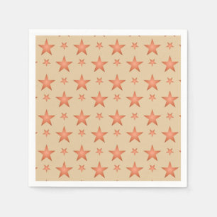 Starry pattern in gradient terracotta orange  napkin