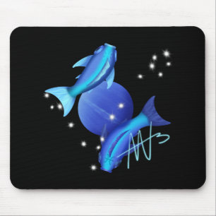 Starry Pisces Neptune Zodiac Mouse Mat