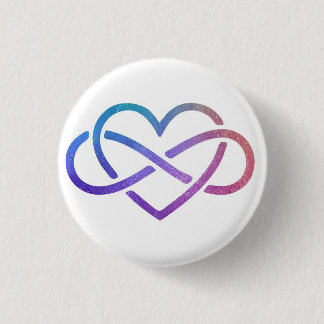 Starry Polyamory Infinity Heart Button Pin