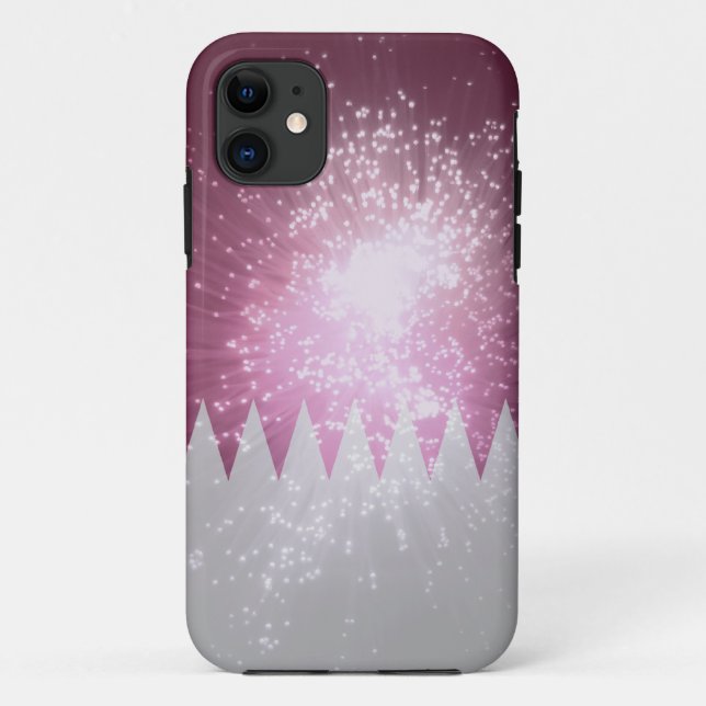 Starry Qatar Flag Case-Mate iPhone Case (Back)