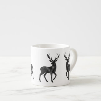 Starry Reindeer Silhouette Custom Espresso Cup