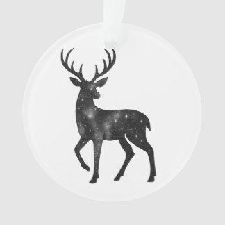 Starry Reindeer Silhouette Custom Ornament