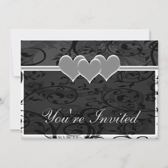 Starry Romance White Set Invitation (Front)