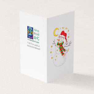 Starry Santa Snowman *pack of 25 holiday cards*