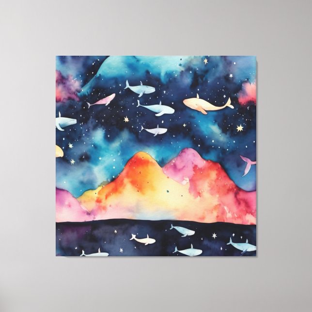 Starry Seascape Canvas Print (Front)