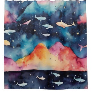 Starry Seascape Shower Curtain