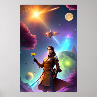 Starry Serenity: Journey Among Alien Gardens Poster