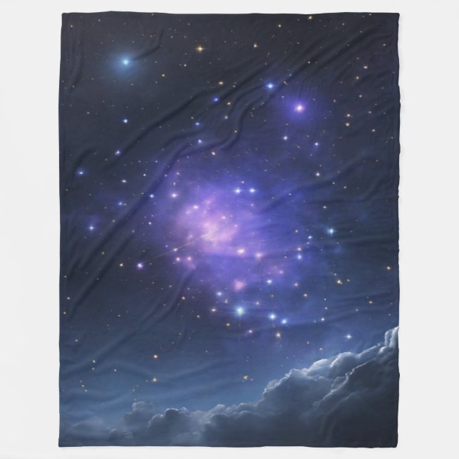 Starry Serenity: Stars in the Sky Printed Blanket (Front)