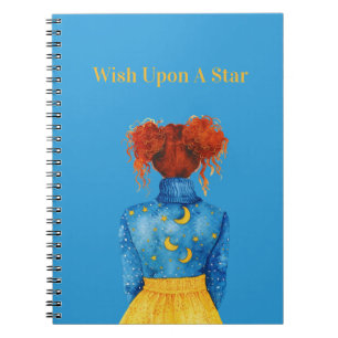 Starry Skies Moons Redhead Notebook