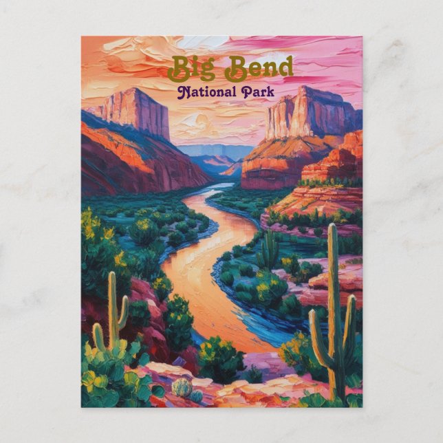 Starry Skies over Big Bend Postcard – Retro Texas  (Front)