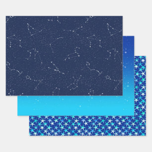 Starry Skies Wrapping Paper Sheet