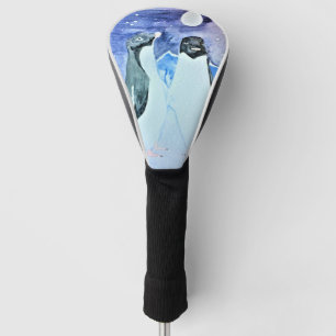Starry Sky Adelie Penguins Golf Head Cover