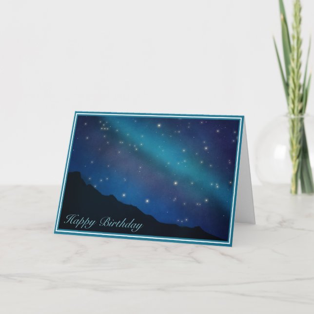 Starry Sky Birthday Card (Front)