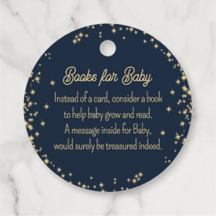 Starry Sky Books for Baby and Baby Registry Favour Tags