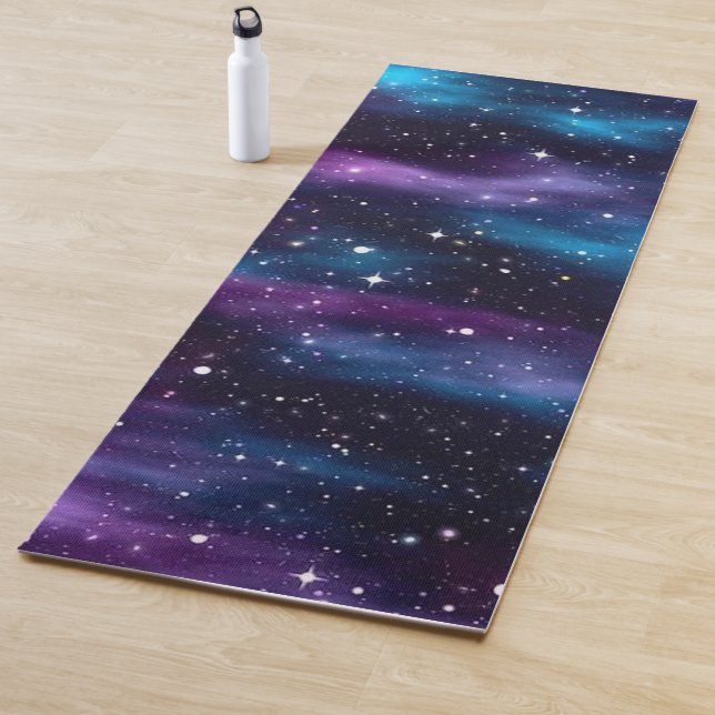 Starry Sky Galaxy Purple & Blue Yoga Mat (In Situ)
