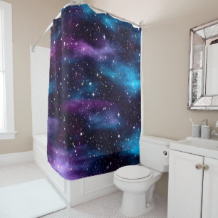 Starry Sky Galaxy Shower Curtain