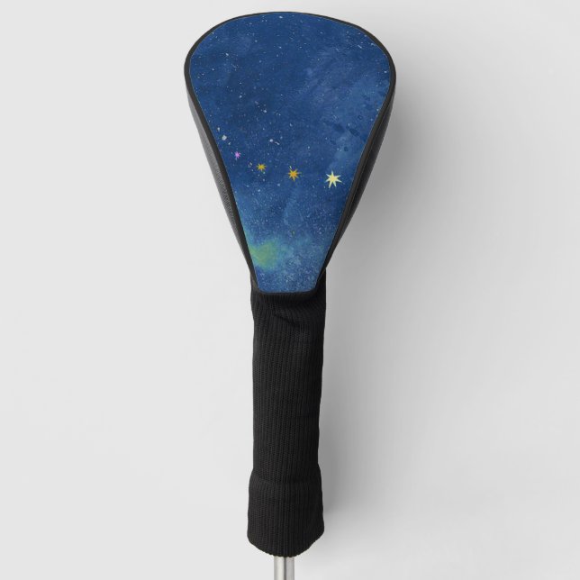 Starry Sky Illustration Golf Head Cover (Front)