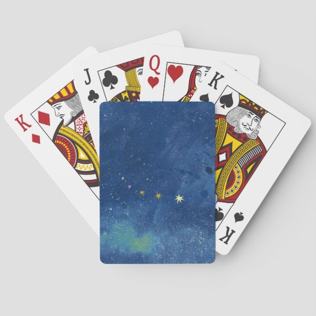 Starry Sky Illustration Playing Cards (Back)