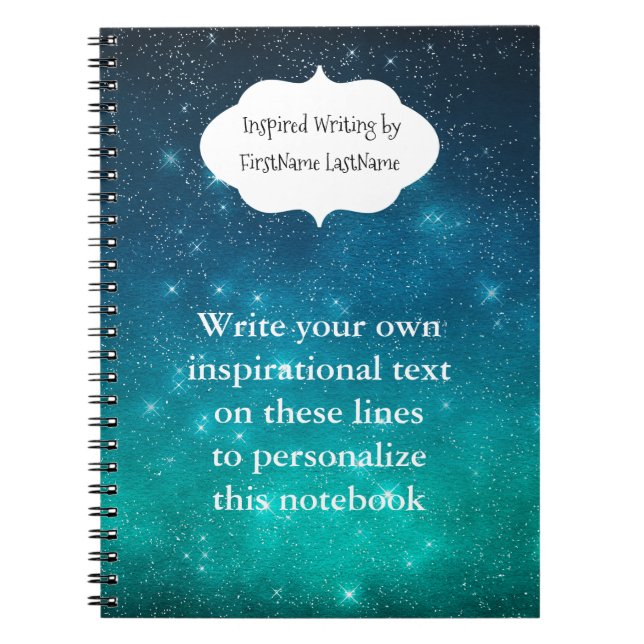 Starry Sky Inspirational Writing Notebook (Front)